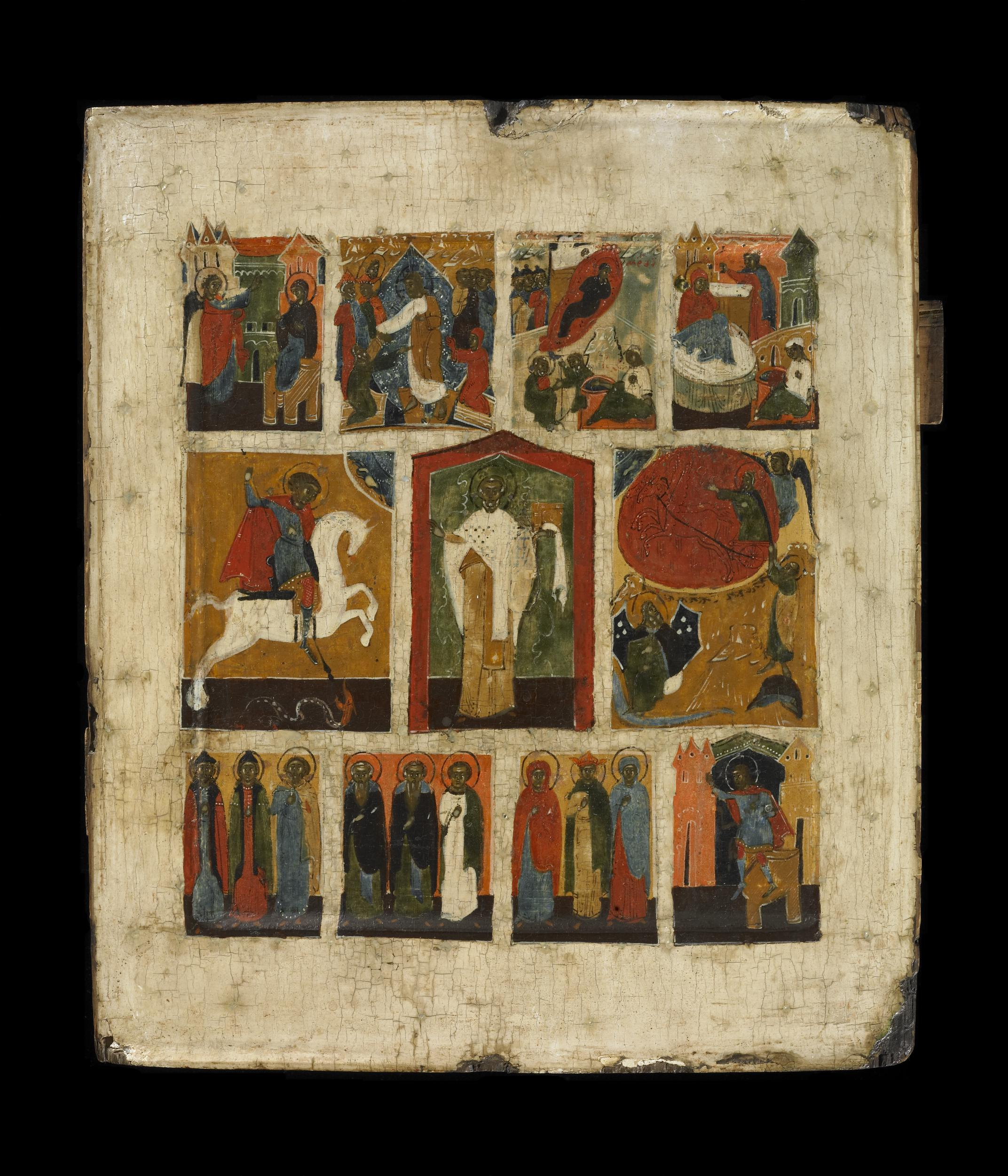 Многочастная икона с образом свт. Николая